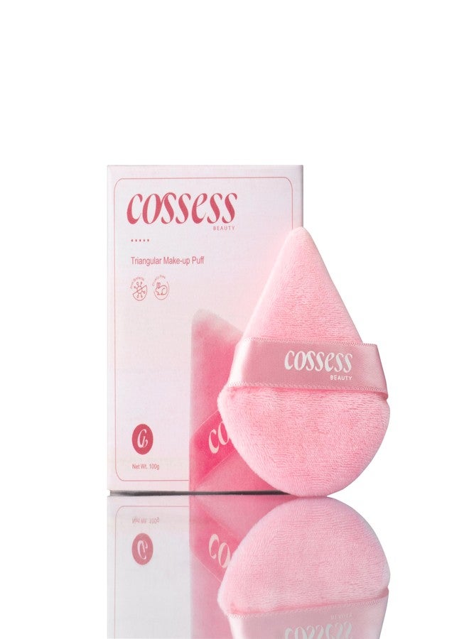 Cossess Beauty Triangle Puff | With Perforated Case | Travel Friendly | Wet and Dry Application Of Makeup | Reusable | Triangle Powder Puff - Image 2