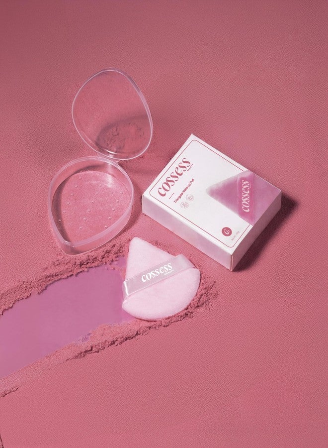 Cossess Beauty Triangle Puff | With Perforated Case | Travel Friendly | Wet and Dry Application Of Makeup | Reusable | Triangle Powder Puff - Image 5