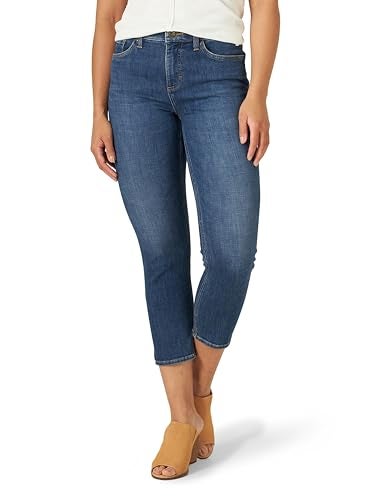 LEE جينز لي النسائي بخصر متوسط وقصير، سماء مهيبة، 14 - Image 1