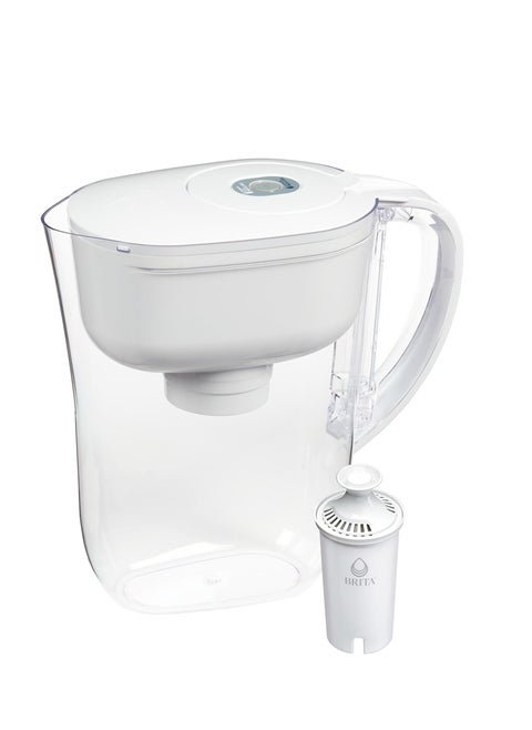 Brita Metro Water Filter Pitcher with SmartLight Filter Change Indicator, BPA-Free, Replaces 1,800 Plastic Water Bottles a Year, Lasts Two Months, Includes 1 Filter, Small - 6-Cup Capacity, White