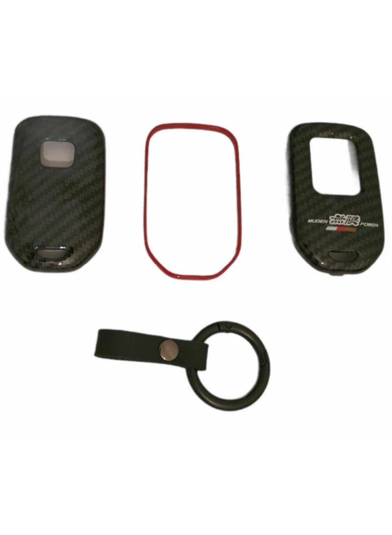 Mugen ABS Carbon Effect Key Fob Cover Case for Honda Civic 2014-2022 - Image 4