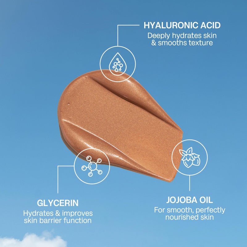 Bali Body Bronzing Serum | Hydrating with Hyaluronic Acid & Vitamin E | Anti-Aging Skin Bronzing Serum for Face | Lightweight, Non-Greasy, Buildable Skin Tint | Cruelty-Free (30 ml / 1.01 fl oz) - Image 4