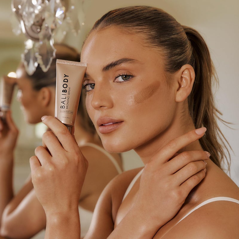 Bali Body Bronzing Serum | Hydrating with Hyaluronic Acid & Vitamin E | Anti-Aging Skin Bronzing Serum for Face | Lightweight, Non-Greasy, Buildable Skin Tint | Cruelty-Free (30 ml / 1.01 fl oz) - Image 2