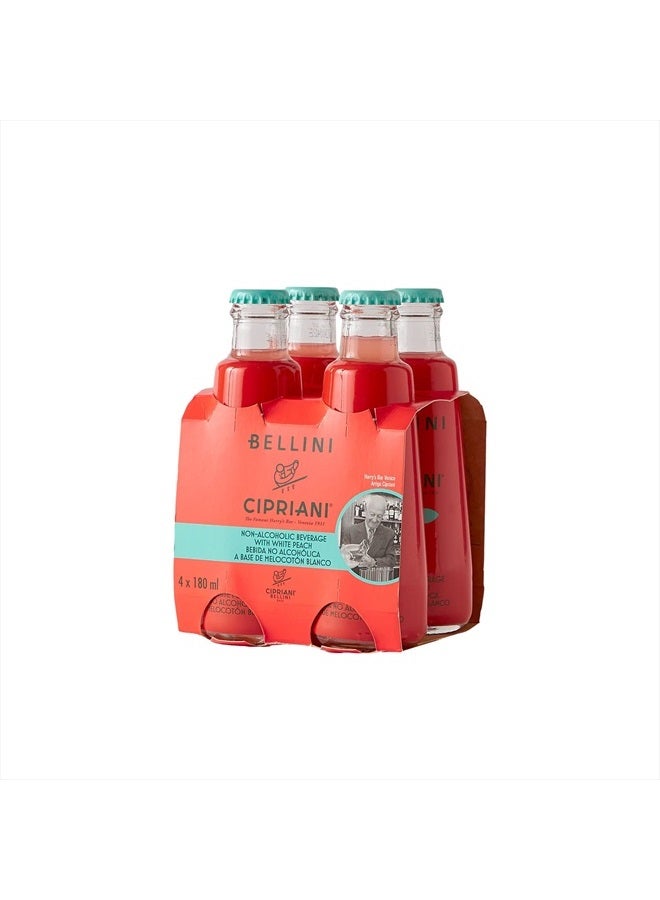 Bellini Cipriani Cipriani Peach Bellini Mix - White Peach Cocktail Mixers with Peach Puree & Sparkling Water - Non-Alcoholic Virgin Bellini Drink, Add Peach Flavoring to a Cocktail, Pack of 4 - Image 1