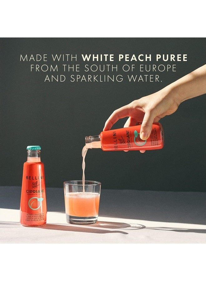 Bellini Cipriani Cipriani Peach Bellini Mix - White Peach Cocktail Mixers with Peach Puree & Sparkling Water - Non-Alcoholic Virgin Bellini Drink, Add Peach Flavoring to a Cocktail, Pack of 4 - Image 3