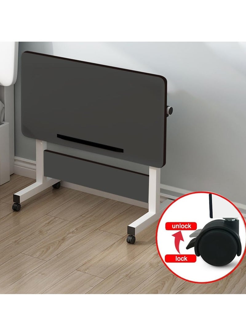 DubaiGallery Rolling Desk Adjustable Height,Rolling Computer Cart,Portable Laptop Desk,Small Adjustable Home Office Desk,Rolling Laptop Desk,Small Portable Desk  - Image 3