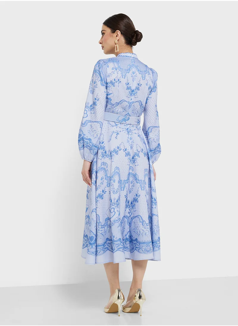 خزانة Abstract Print Dress