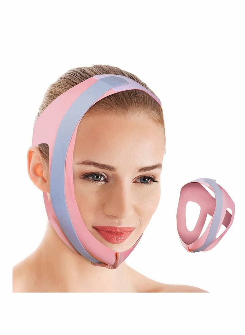 Excefore Anti Snoring Chin Strap, Comfortable Snoring Reduction Relief Snore Stopper, Breathable Adjustable Stop Snoring Head Band, Sleep Aid for Better Breath, Anti Snoring Devices for Men Women (Pink) - Image 1