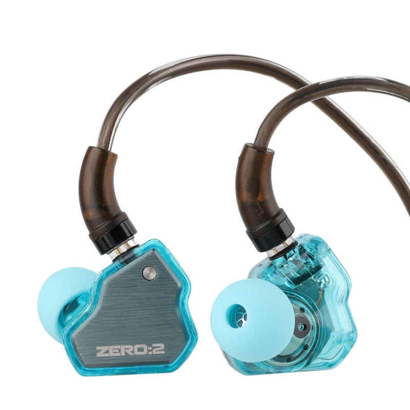 Linsoul 7Hz x Crinacle Zero:2 in Ear Monitor, Updated 10mm Dynamic Driver IEM, Wired Earbuds Earphones, Gaming Earbuds, with OFC IEM Cable for Musician (with MIC, Blue) - Image 1