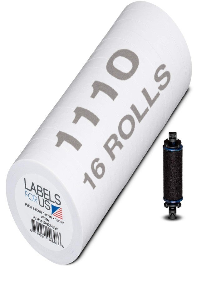 Labels for Us ملصقات طباعة متوافقة مع مونارك 1110، لفة ملصقات، أبيض - 17000 ملصق - 16 لفة - ملصقات لنا - Image 1