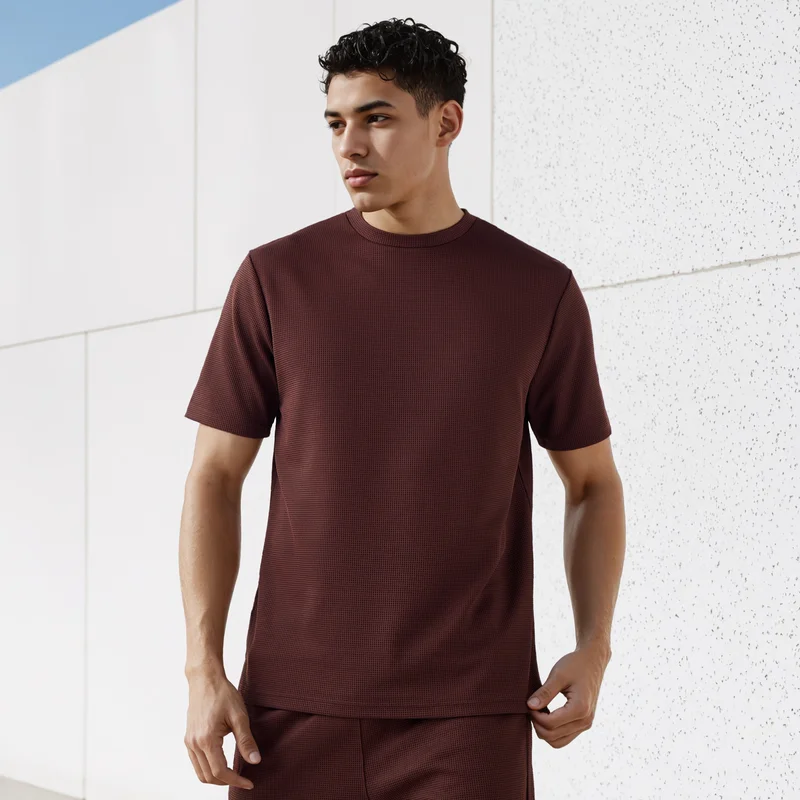 ADOT by Splash Waffle Textured T-shirt