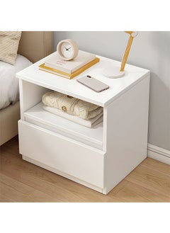 NKX Home Bedside Storage Cabinet With Drawer And Shelf  - Image 2