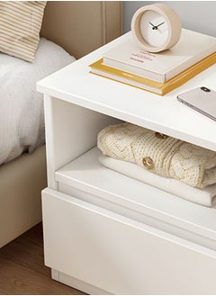 NKX Home Bedside Storage Cabinet With Drawer And Shelf  - Image 4