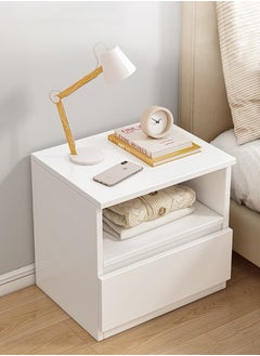 NKX Home Bedside Storage Cabinet With Drawer And Shelf  - Image 1