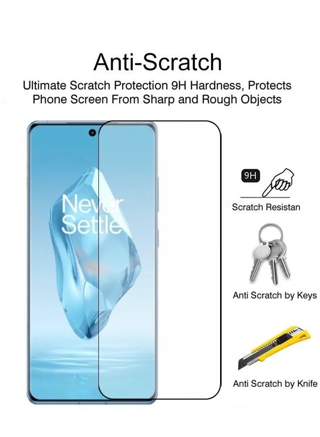 أوشن 2pcs ينطبق على oneplus 12R 5G فيلم حماية الشاشة ، 9H صلابة الزجاج الصلب ، 3D منحني قناع عالية الدقة فيلم حماية بصمات الأصابع - Image 2