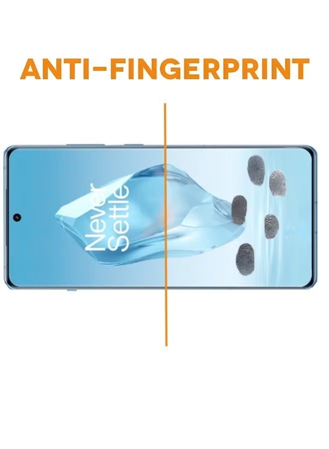 أوشن 2pcs ينطبق على oneplus 12R 5G فيلم حماية الشاشة ، 9H صلابة الزجاج الصلب ، 3D منحني قناع عالية الدقة فيلم حماية بصمات الأصابع - Image 4