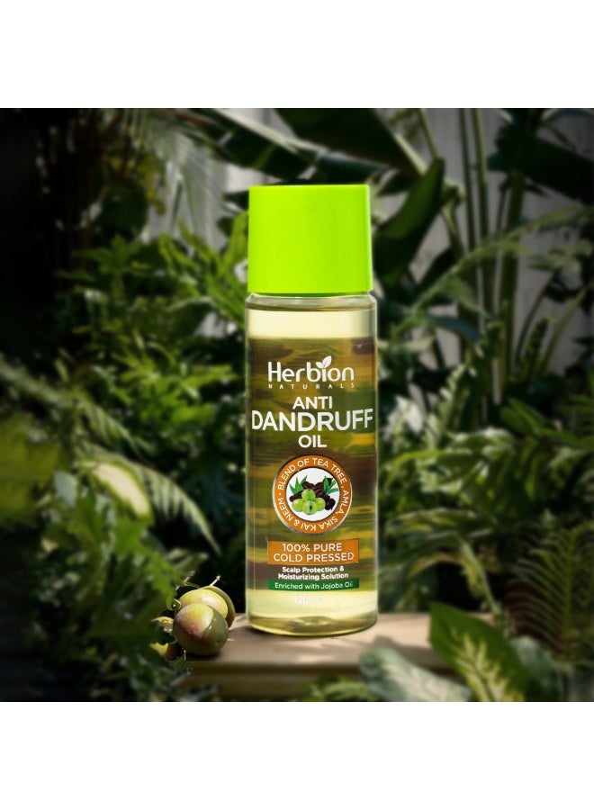 Naturals Anti Dandruff Hair Oil 120ml - Pure Cold Pressed Oil - Enriched with Jojoba Oil