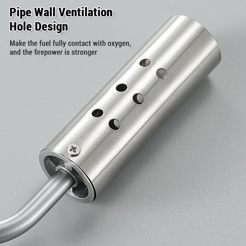 Stainless Steel Flame thrower With Preheating Tube Barbecue Fire Point Carbon Flamethrower - Image 3