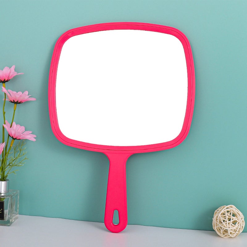 2pcs Hand Mirror Women Makeup Mirror Portable Hand Travel Hand Mirror - Image 1