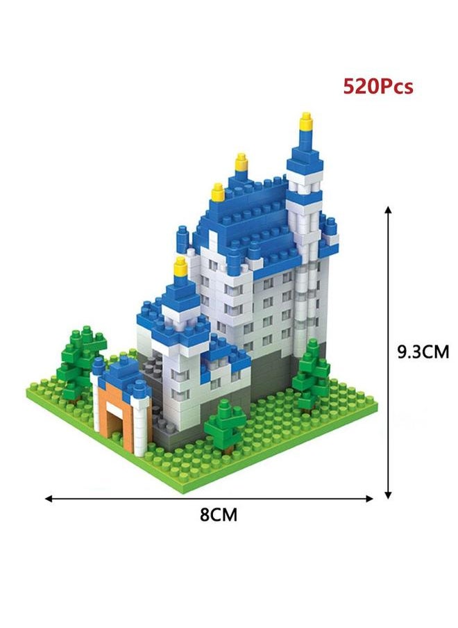 Children's Educational Assembly And Construction Toys Small Particle Building Blocks (Swan Castle 520Pcs)  - Image 2