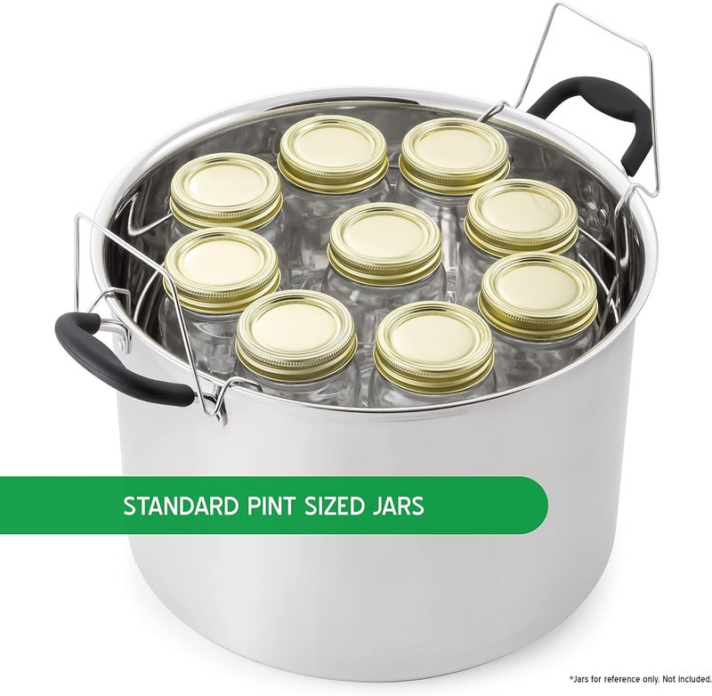 McSunley Prep•N•Cook من McSunley 21.5Qt وعاء طهي بالماء من الفولاذ المقاوم للصدأ بتقنية التحريض - Image 4