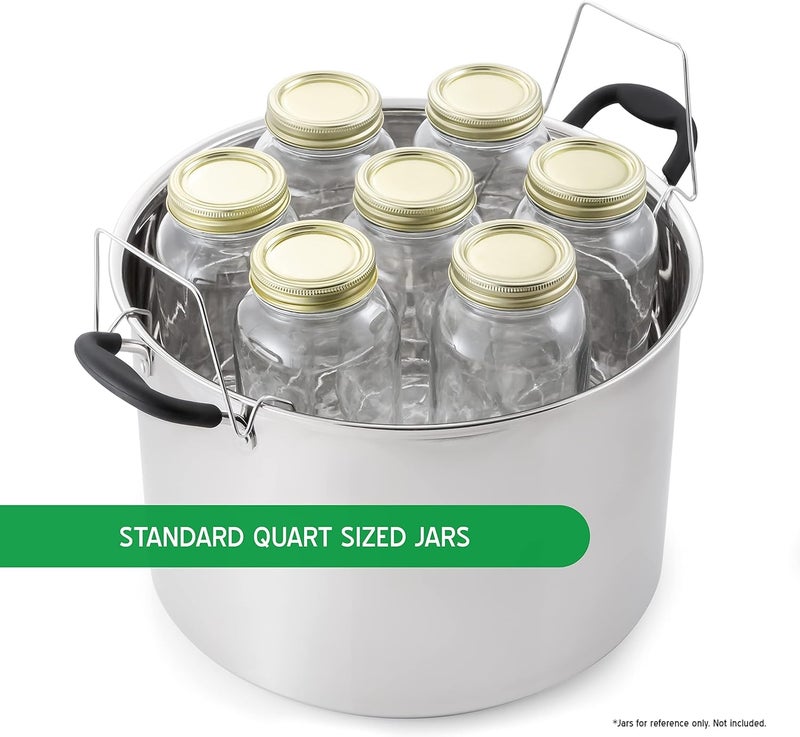 McSunley Prep•N•Cook من McSunley 21.5Qt وعاء طهي بالماء من الفولاذ المقاوم للصدأ بتقنية التحريض - Image 5