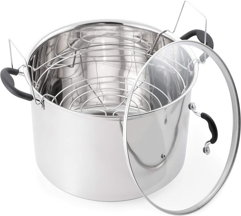 McSunley Prep•N•Cook من McSunley 21.5Qt وعاء طهي بالماء من الفولاذ المقاوم للصدأ بتقنية التحريض - Image 1