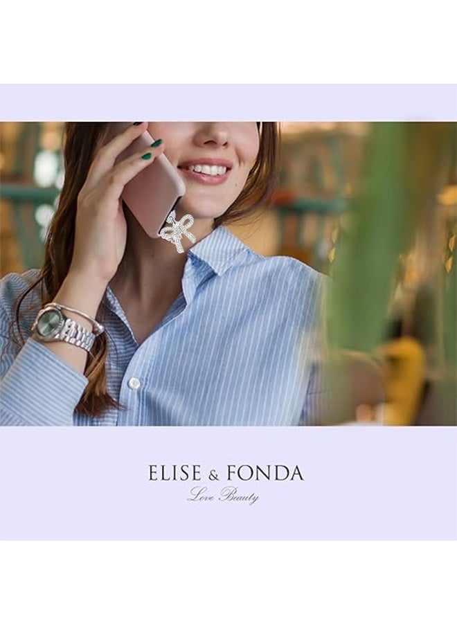 Charms for Type C, Dust Plug Charm Compatible with Type C Charging Port, Coquette Gift for Book Lover Readers Women Teachers Students, Accessories for Type C (1 Pcs Silver Bow) - Image 4