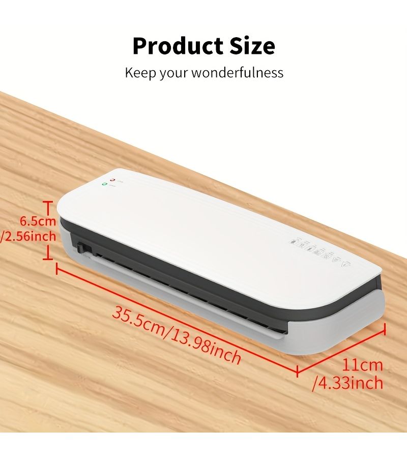 A4 Laminator 6 Piece Mini Photo Plastic Sealing Machine File Laminating Photo Laminator Household Use For Office School Home - Image 3