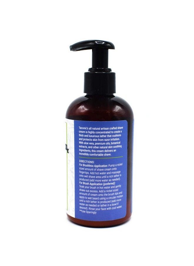 taconic shave - Natural Shaving Cream Lavender Lime Ultrarich High Lather Formula Natural Shave Cream For Men & Women In 8 Oz. Pump Bottle Scented Shaving Cream - Image 1