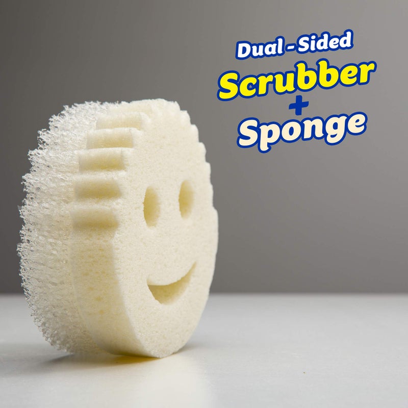 Scrub Daddy Dual-Sided Sponge and Scrubber- Scrub Mommy Dye Free - Scratch-Free Scrubber for Dishes and Home, Odor Resistant, Soft in Warm Water, Firm in Cold, Deep Cleaning, Dishwasher Safe, 1ct - Image 3