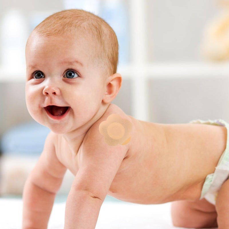 Healifty Hollow Navel Sticker Newborn Navel Patches 200pcs Breathable Belly Patches Disposable Navel Patches for Baby Belly Button Patches Baby Navel Patches Newborn Navel Sticker - Image 4