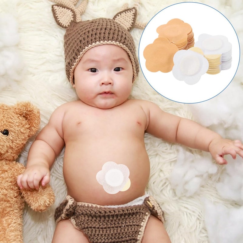 Healifty Hollow Navel Sticker Newborn Navel Patches 200pcs Breathable Belly Patches Disposable Navel Patches for Baby Belly Button Patches Baby Navel Patches Newborn Navel Sticker - Image 3