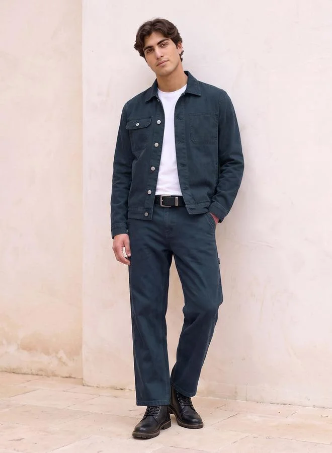 لي كوبر Lee Cooper Cotton Jacket with Flap Pockets