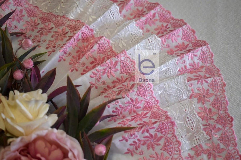 Bapna 5 Meters Flower Design Embroidery Lace Trim Fabric for Garment Skirt Blouse Saree Child Dress Decor Bed Linens Towels Nightgown Pink - Image 4