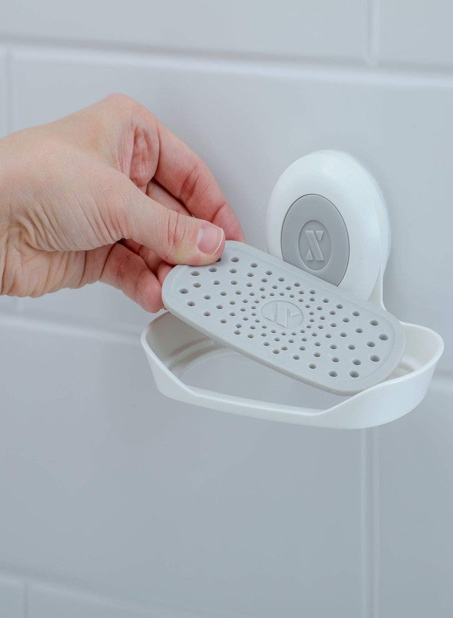 SlipX Solutions Patented Strong Hold Soap Saver, Suction Cup Soap Holder, Must Have Universal Kitchen & Bathroom Shower Accessories, White, 2 Pack - Image 4