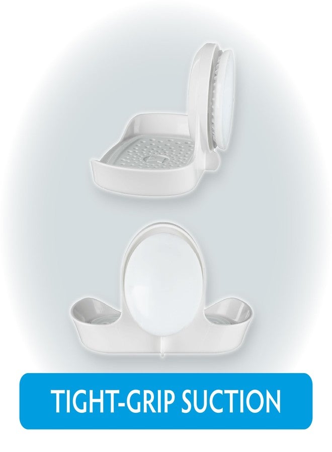 SlipX Solutions Patented Strong Hold Soap Saver, Suction Cup Soap Holder, Must Have Universal Kitchen & Bathroom Shower Accessories, White, 2 Pack - Image 5