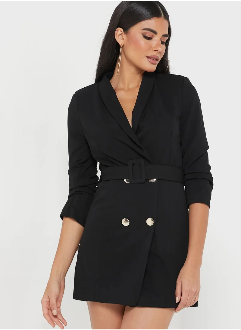 boohoo Button Detail Dress