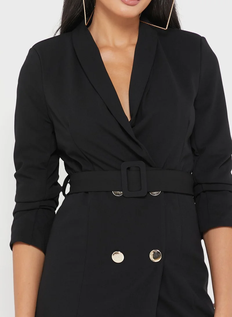 boohoo Button Detail Dress