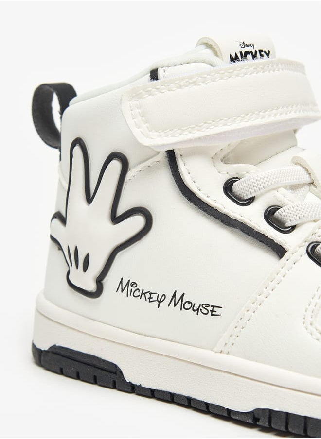Disney Mickey Mouse Embossed Sneakers with Hook and Loop Closure  - Image 4