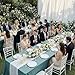 supernal 100pcs White Plastic Plates Disposable for WeddingPlastic Plates For Party Includes 50pcs Dinner and Dessert PlateScalloped Plastic Platefor Valentines Day Mothers Day and Easter - Image 4