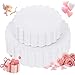 supernal 100pcs White Plastic Plates Disposable for WeddingPlastic Plates For Party Includes 50pcs Dinner and Dessert PlateScalloped Plastic Platefor Valentines Day Mothers Day and Easter - Image 1