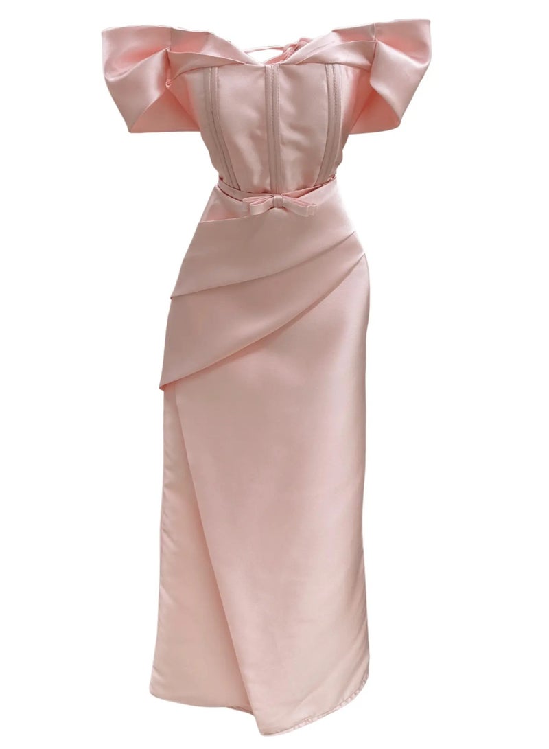 فستان سهرة وردي - Image 2