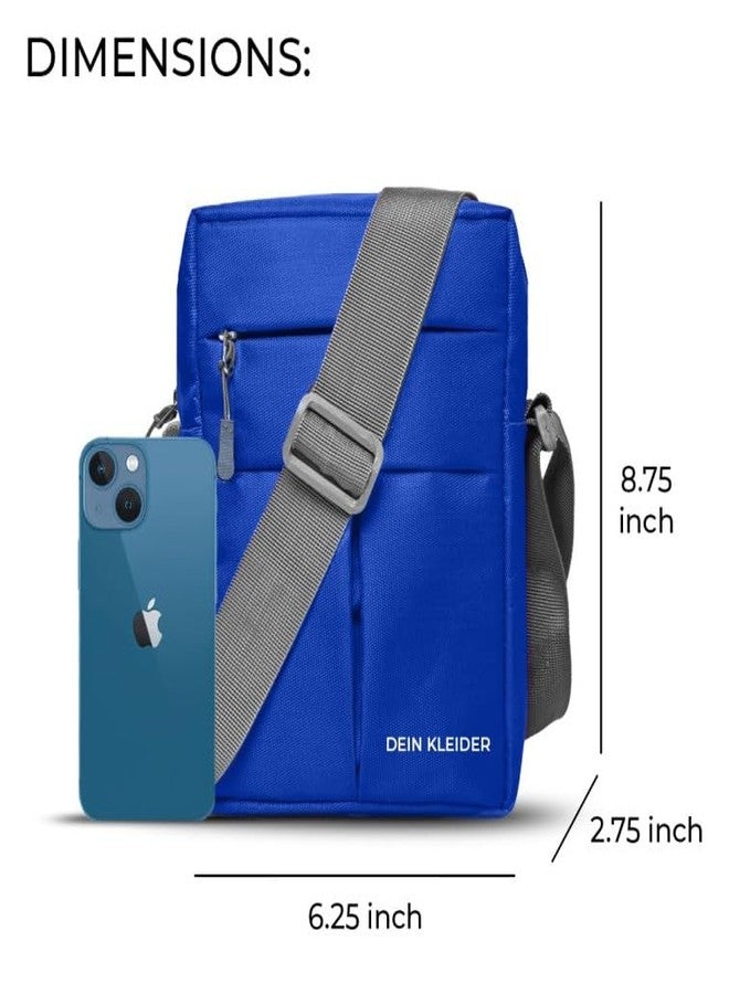 DEIN KLEIDER Unisex Nylon Sling Cross Body Travel Bag (Dark Blue) - Image 2
