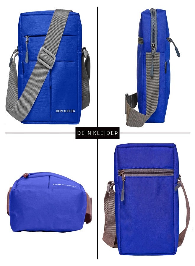 DEIN KLEIDER Unisex Nylon Sling Cross Body Travel Bag (Dark Blue) - Image 3