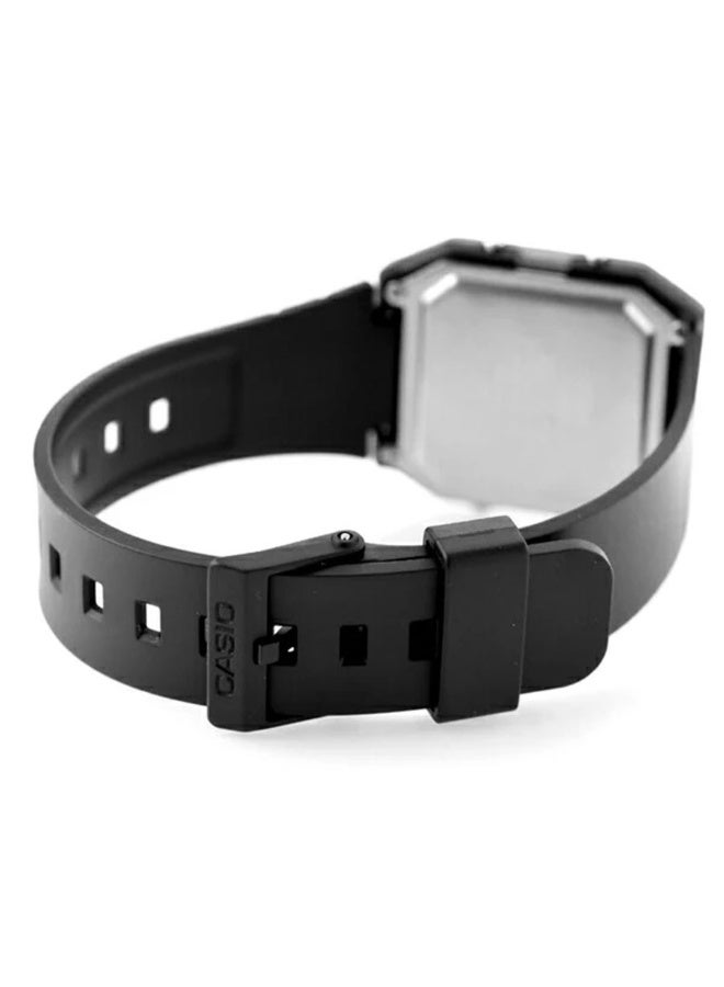 CASIO ساعة رقمية للشباب للجنسين LF-30W-1ADF، 37.8 مم بقرص أسود مع عرض خريطة العالم، علبة من الراتنج وحزام من الراتنج الحيوي، مقاومة للماء - Image 4