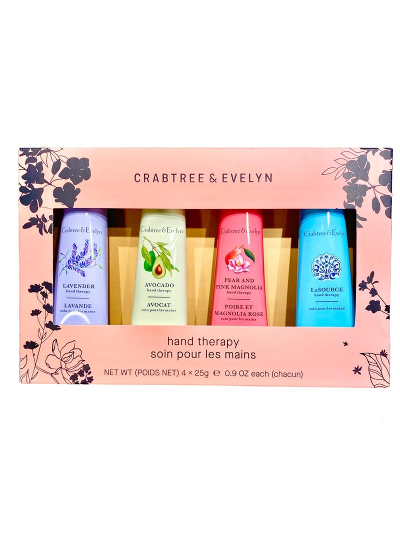 Crabtree & Evelyn - Crabtree  Evelyn Hand Therapy 4Pack 09 oz Each La Source Avocado PearPink Lavender - Image 1