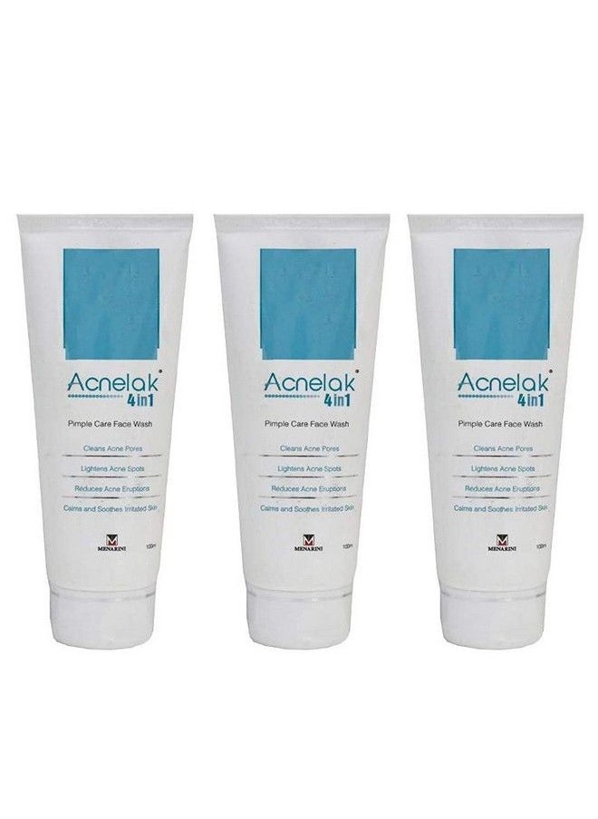 Acnelak - Acnelak Face Wash Life Line Medicos Acnelak 4 In 1 Pimple Care Face Wash 100Ml (Pack Of 3) - Image 1