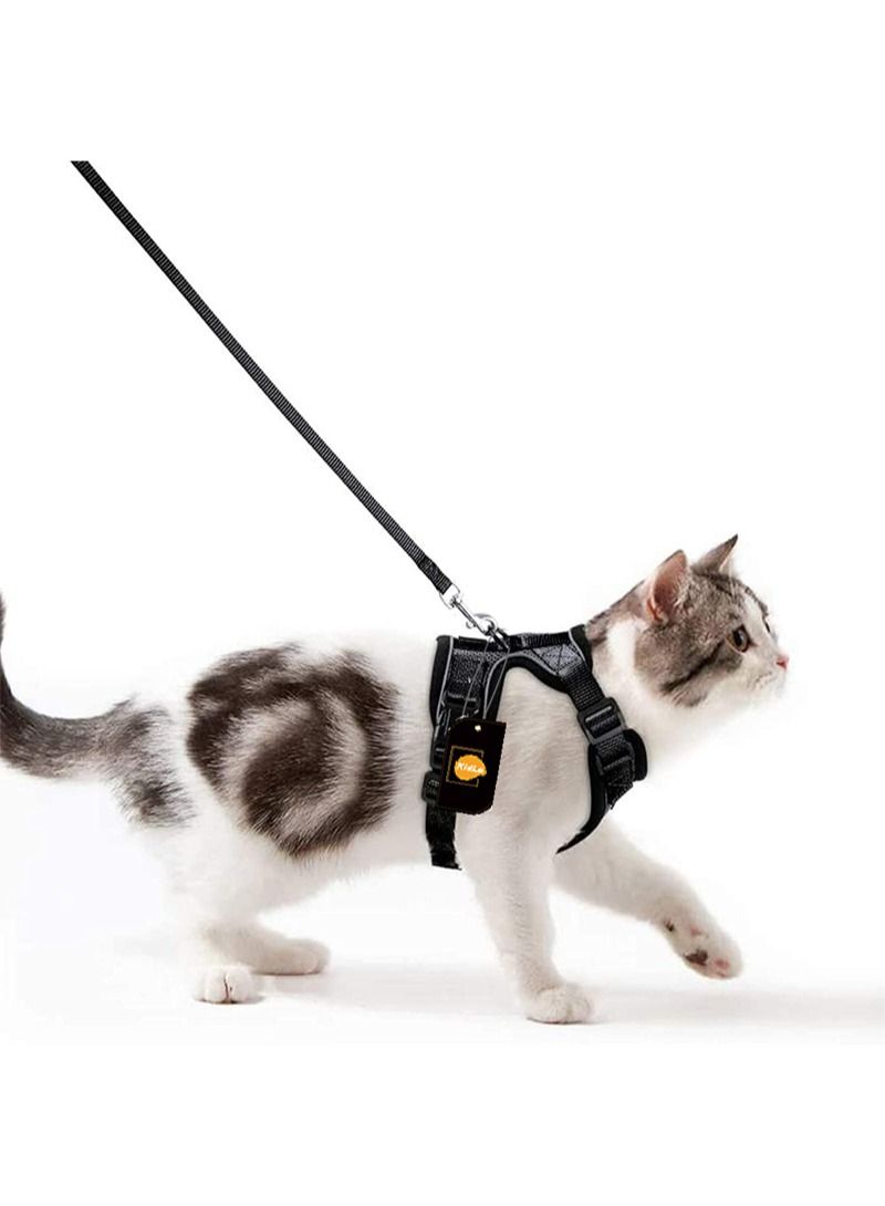 Kidle Adjustable Breathable Anti-Choke Cat Chest Harness Leash Size S - Reflective Safe Walking Leash for Outdoor Adult Cats - Image 2