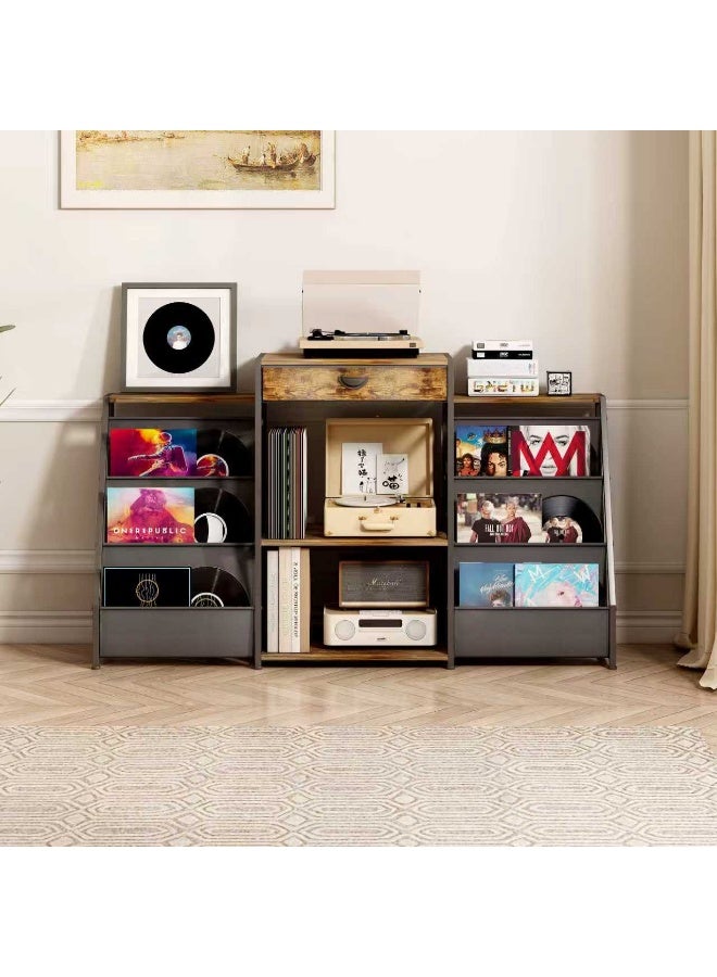 Record Player Stand, Turntable Stand with Vinyl Storage, Storage Cabinet for Vinyl Records, Record Player Table for Living Room - Image 4